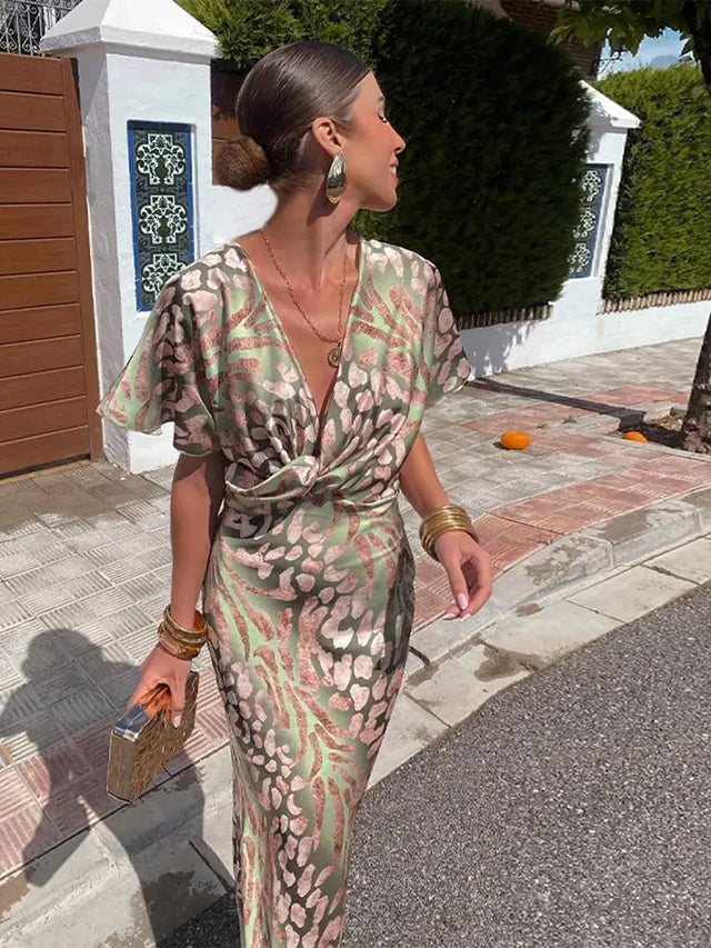 Clarandra | Copper Midi Dress