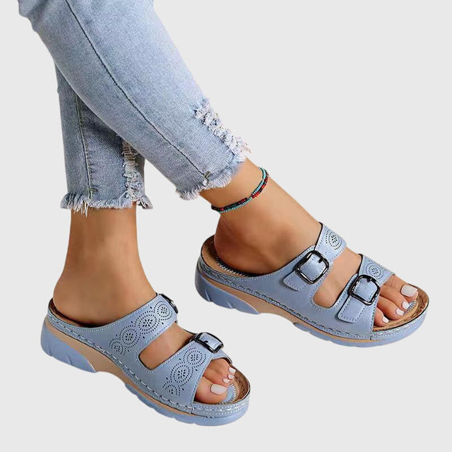 DIORA | COMFORT VEGAN LEATHER SANDALS
