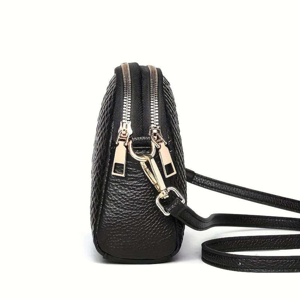 Cora | Belle mini sac à bandoulière en simili cuir avec motif crocodile