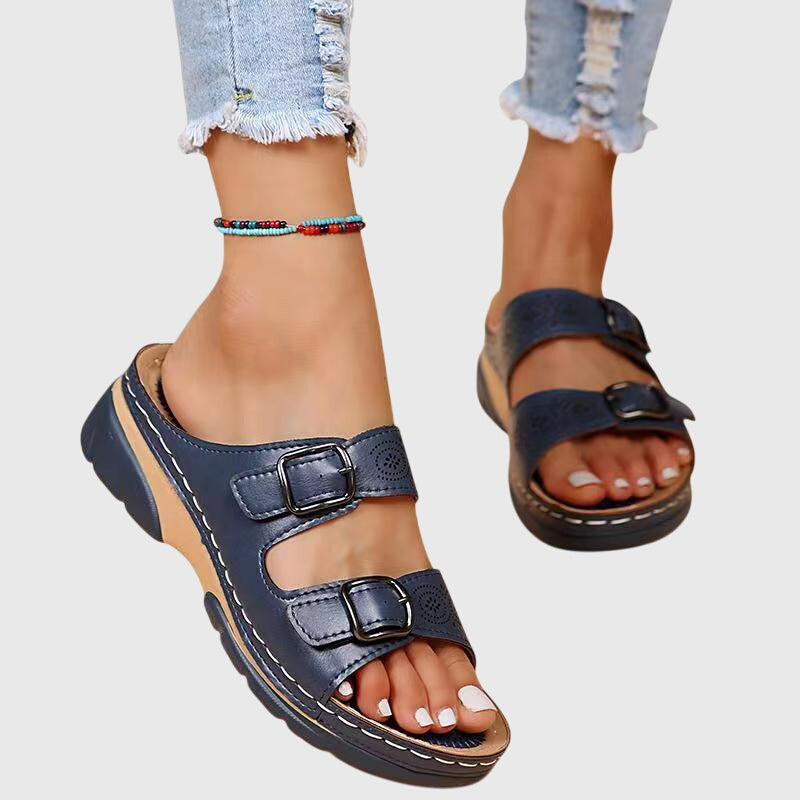 DIORA | COMFORT VEGAN LEATHER SANDALS