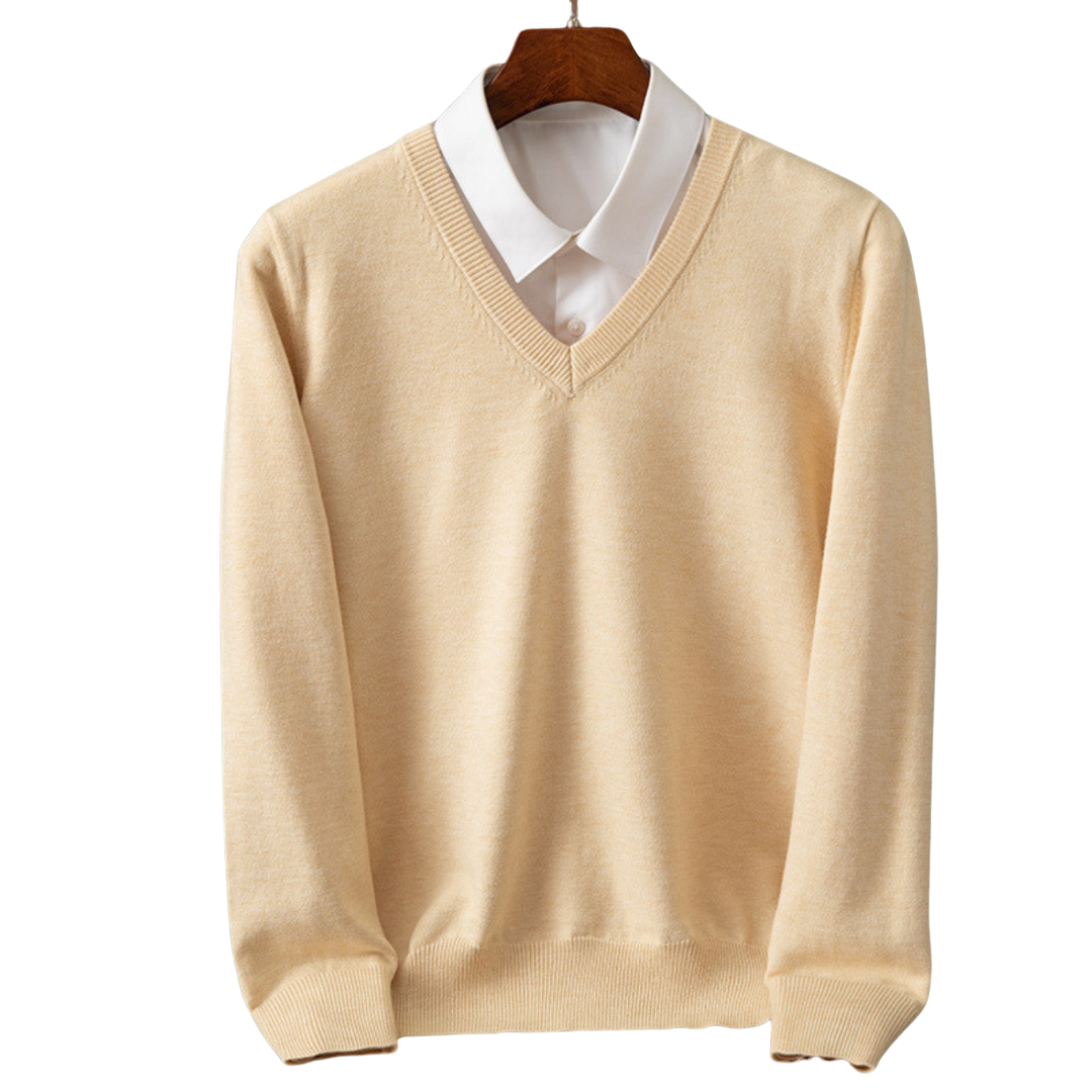 Bexford | Pull V-Neck en Cachemire Pur pour Hommes