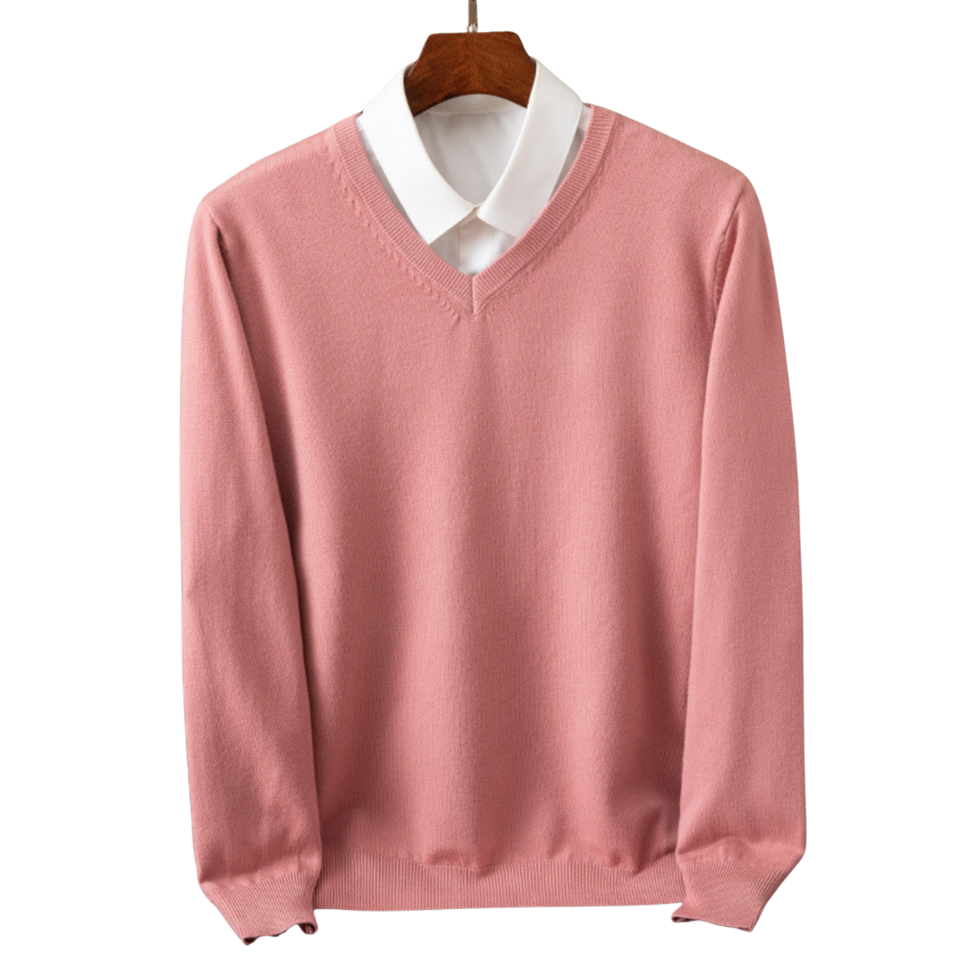 Bexford | Pull V-Neck en Cachemire Pur pour Hommes