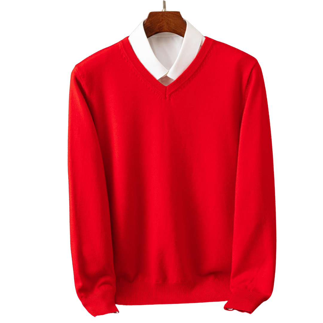 Bexford | Pull V-Neck en Cachemire Pur pour Hommes