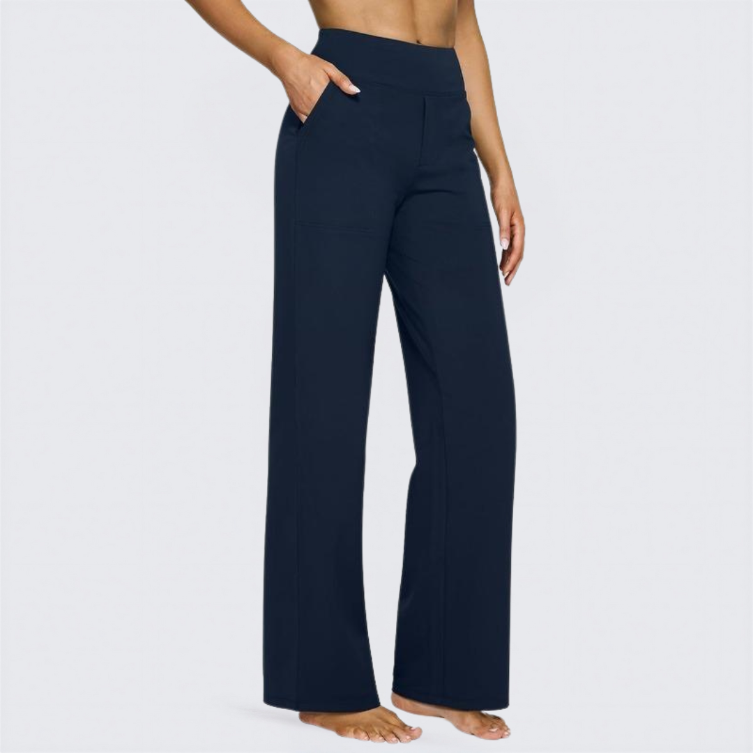 WHITNEY™ - Comfortable High-Waist Wide Leg Pants for Yoga and Outdoor Fun