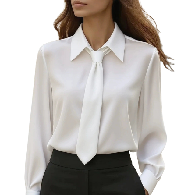 JONNIE™ – Modern Tie Detail Long Sleeve Shirt
