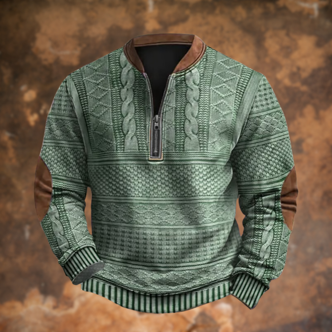 Jürgen – Pull en tricot avec détail de fermeture éclair