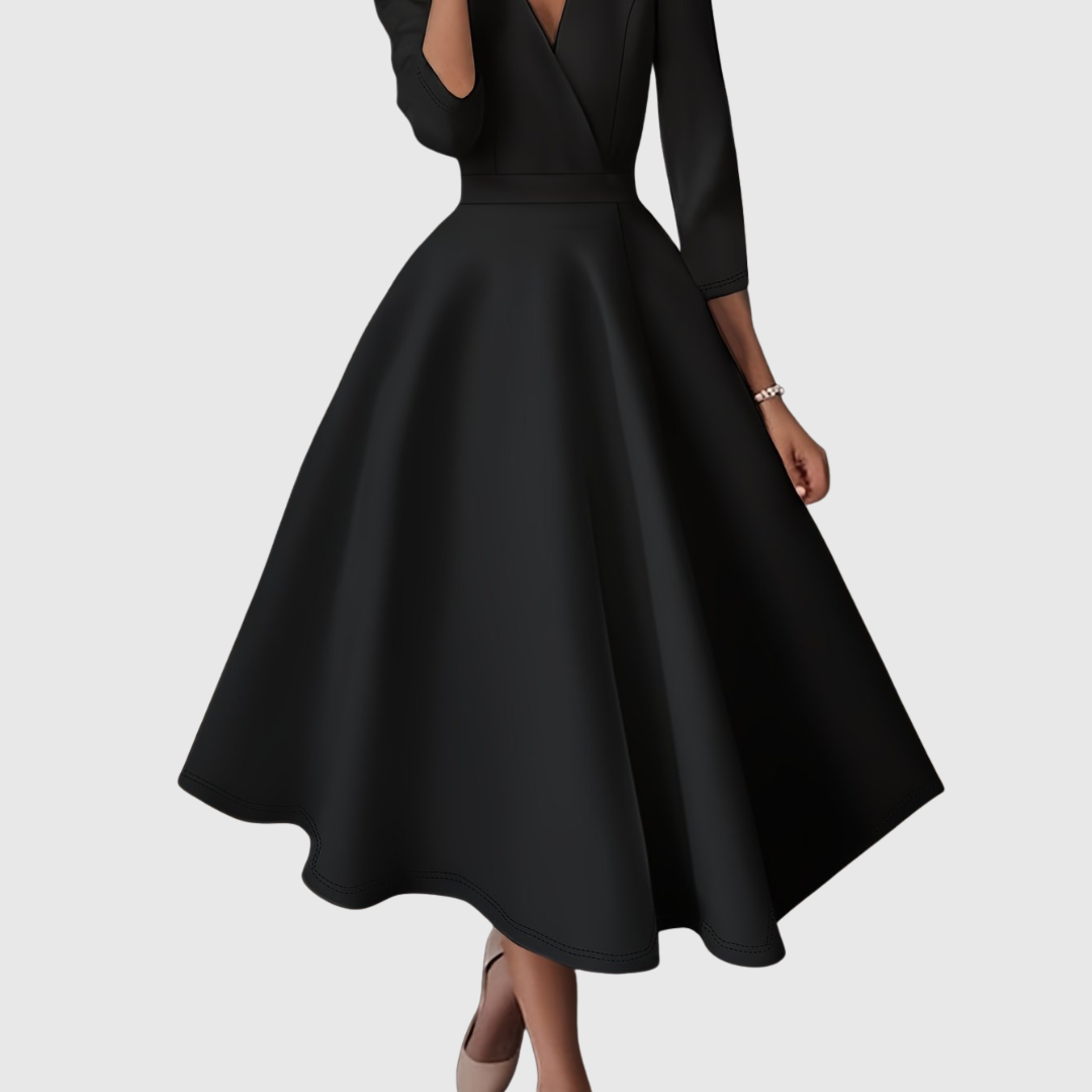 AVELIE™ - HIGH-WAISTED SLIM-FIT MIDI DRESS WITH FAIRY CHARM