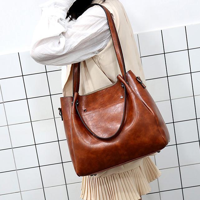 Riley - Vintage Soft 4-Piece Vegan Leather Bag Set