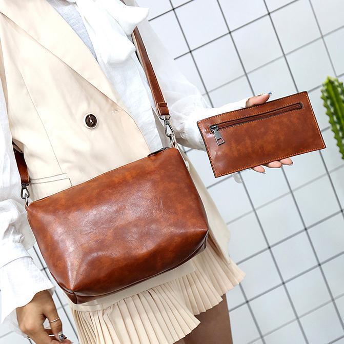 Riley - Vintage Soft 4-Piece Vegan Leather Bag Set