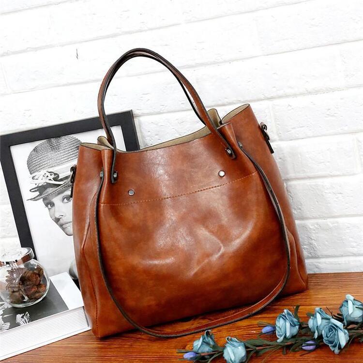Riley - Vintage Soft 4-Piece Vegan Leather Bag Set