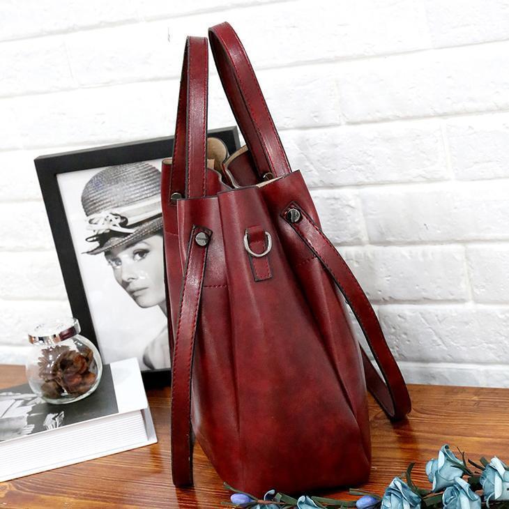 Riley - Vintage Soft 4-Piece Vegan Leather Bag Set