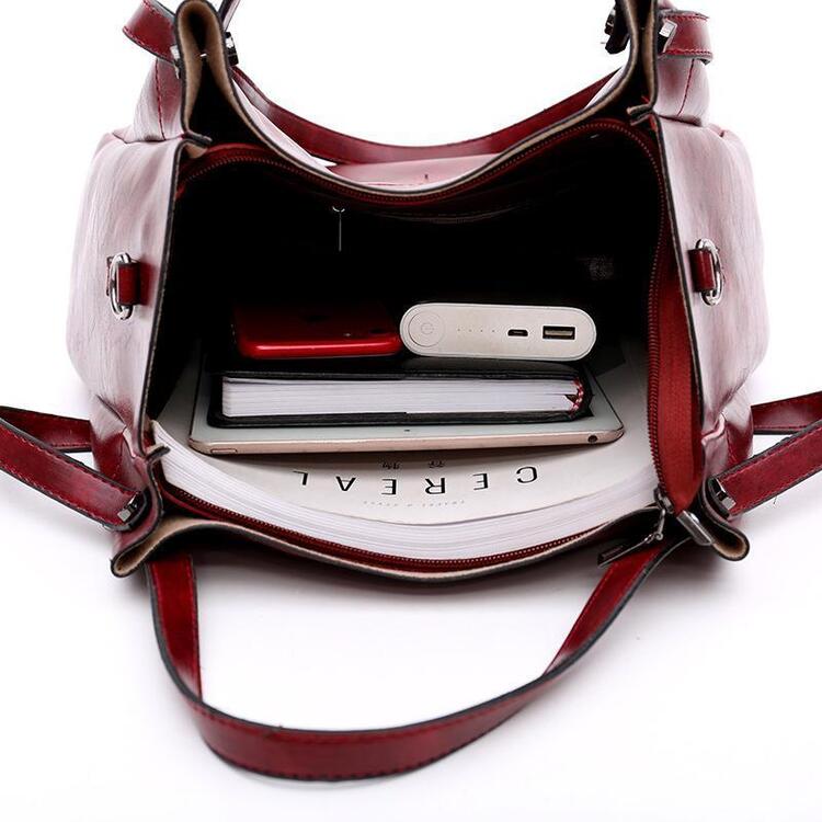Riley - Vintage Soft 4-Piece Vegan Leather Bag Set