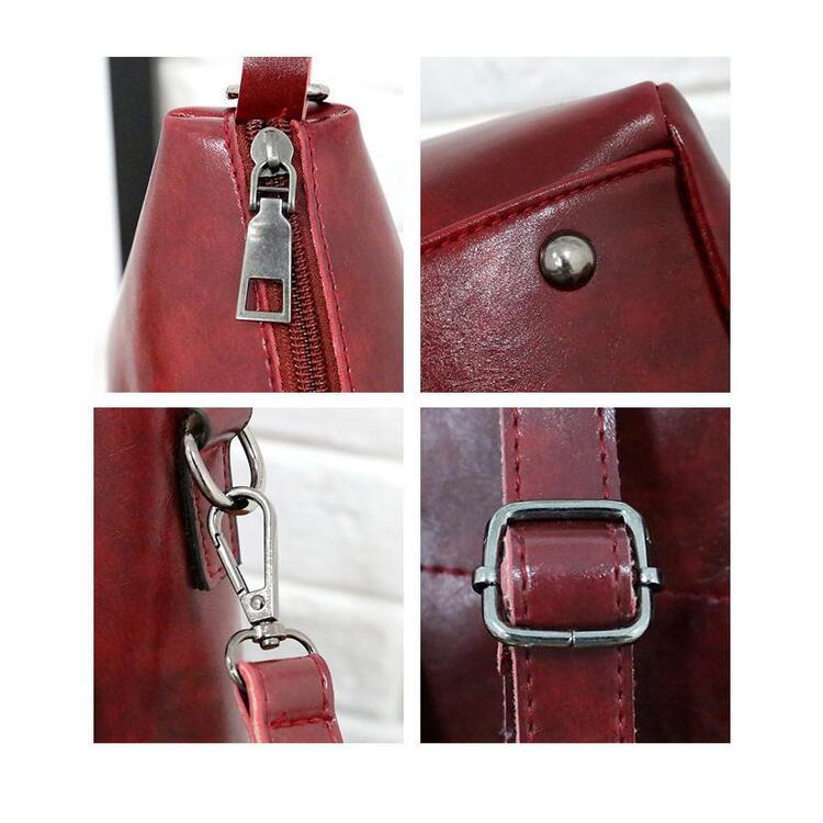 Riley - Vintage Soft 4-Piece Vegan Leather Bag Set