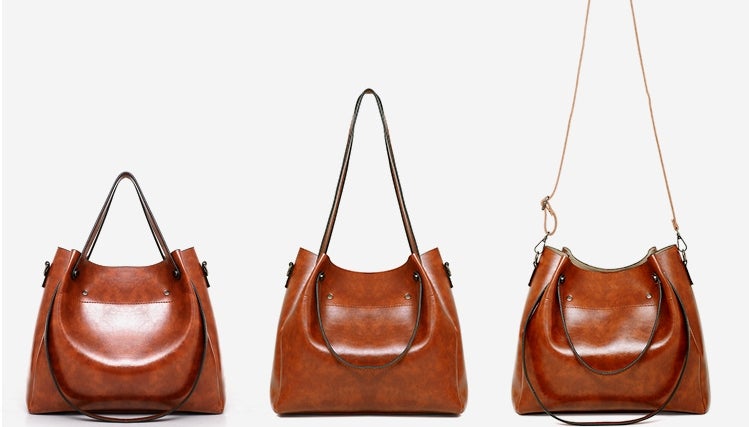 Riley - Vintage Soft 4-Piece Vegan Leather Bag Set