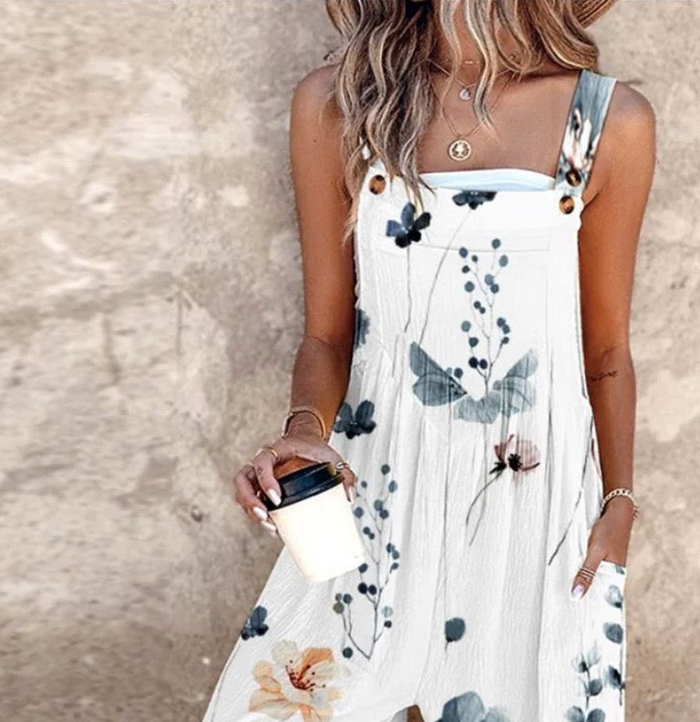 Fiona Floral Dungarees