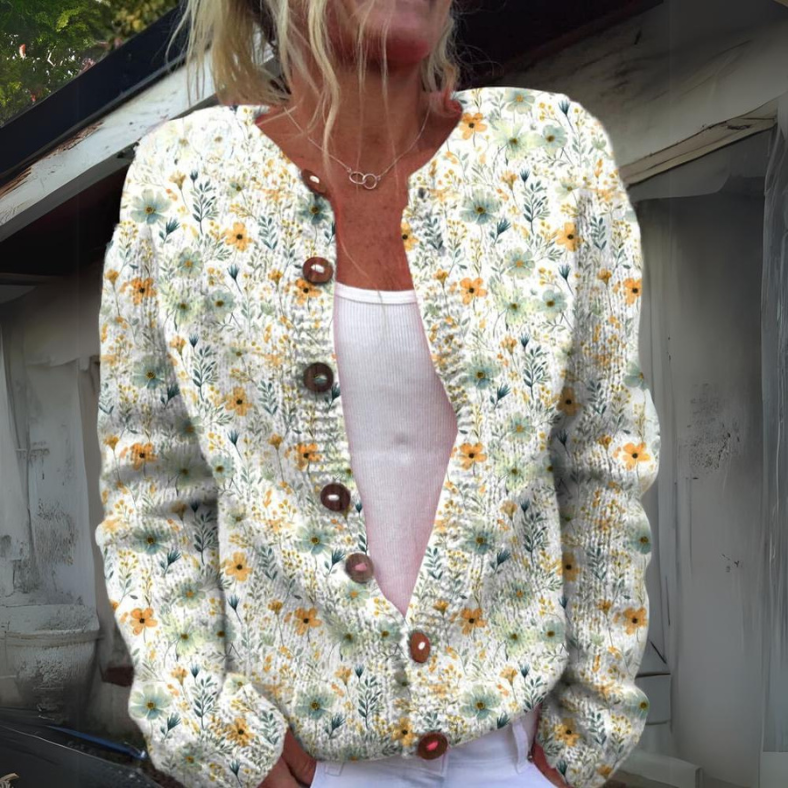 Leilani™ - Cardigan Chaud et Magnifique avec Imprimé Floral