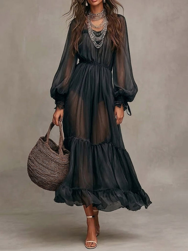 Gerda | Elegant V-Neck Midi Dress