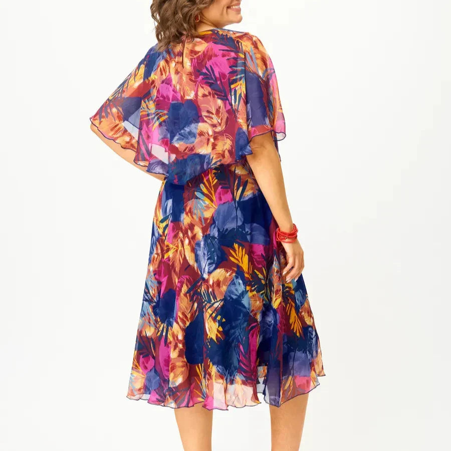 BARBARA | COMFORTABLE PLUS SIZE CHIFFON DRESS