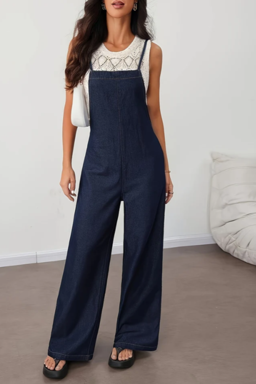 Aria | Retro Denim Jumpsuit