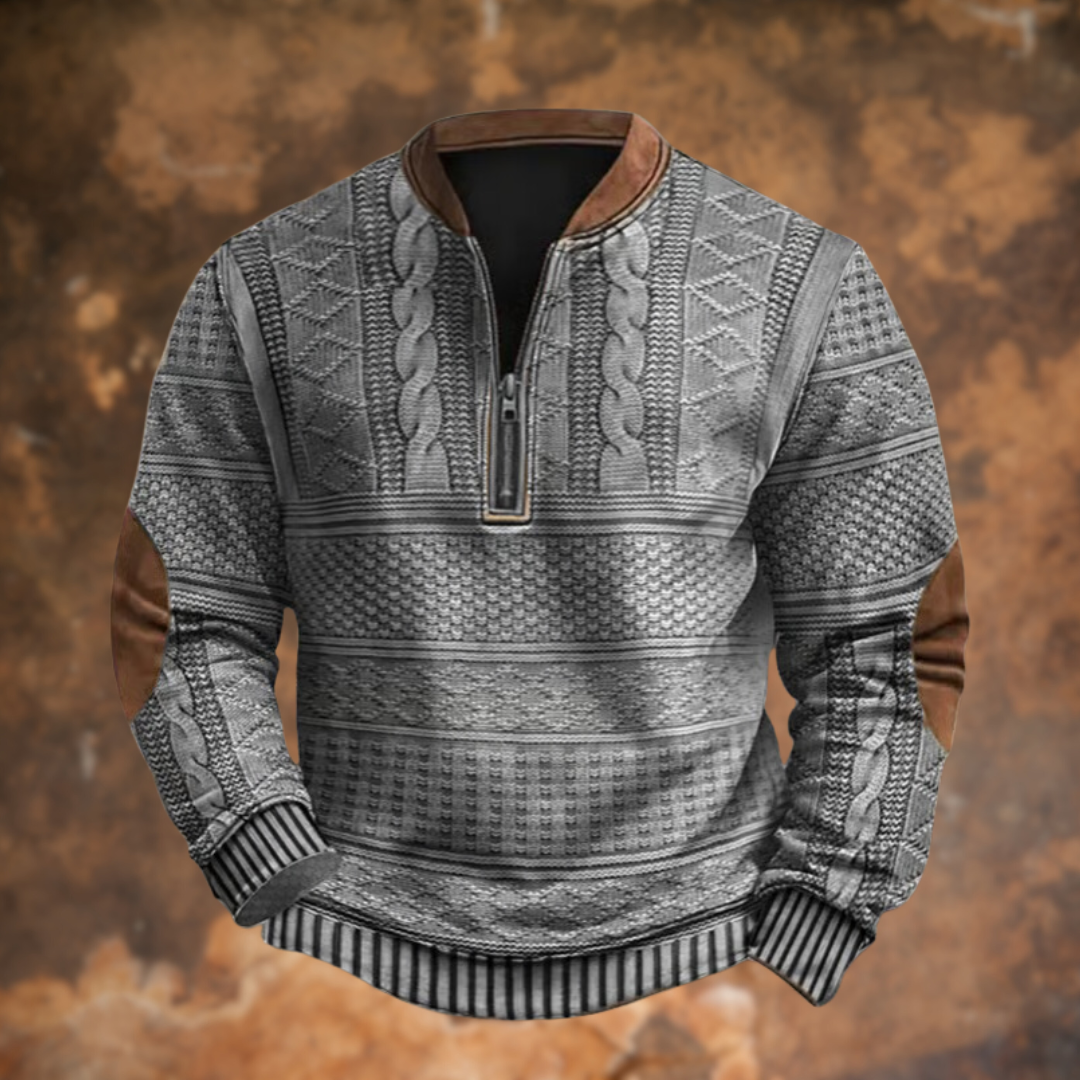 Jürgen – Pull en tricot avec détail de fermeture éclair
