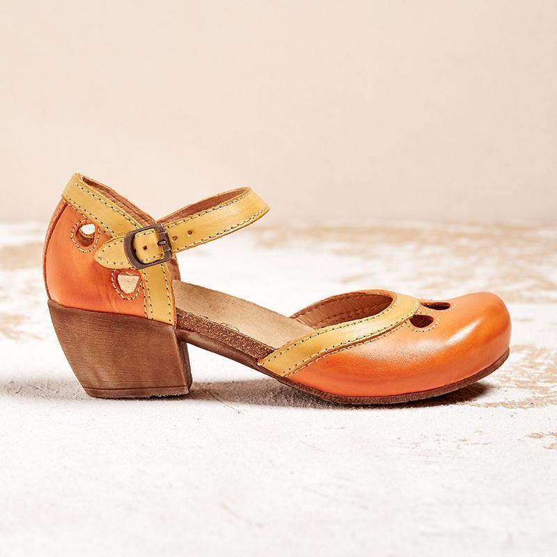 Laisy - Orthopedic sandals with a low heel