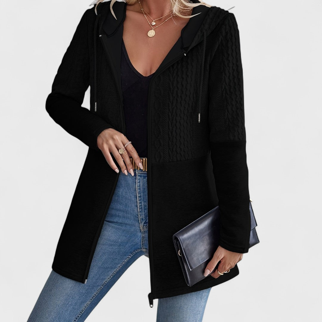 Valentino – Elegant Hooded Grey Cardigan for Women
