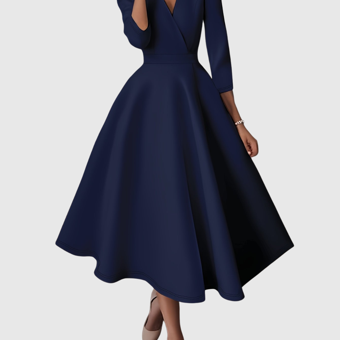 AVELIE™ - HIGH-WAISTED SLIM-FIT MIDI DRESS WITH FAIRY CHARM