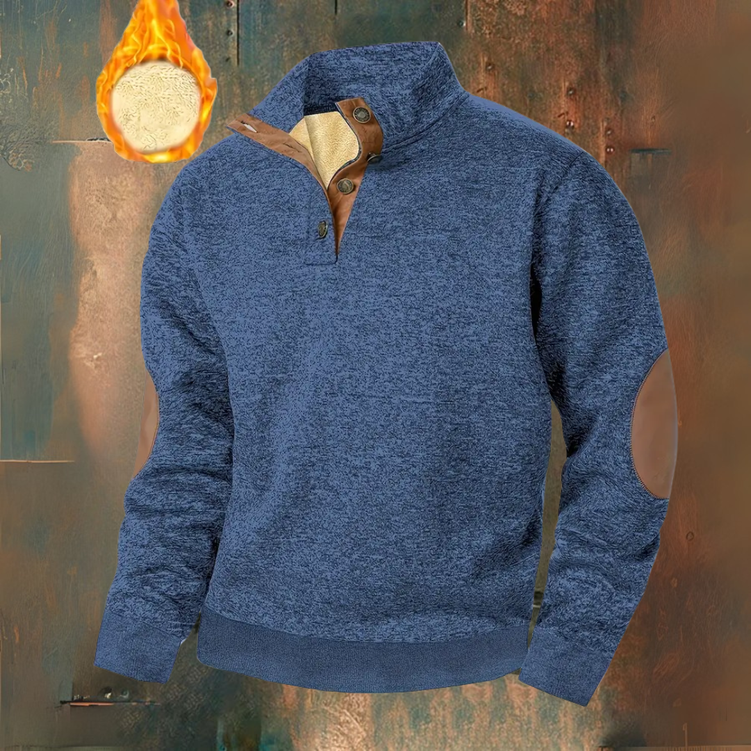 Sweat polaire chaud avec fermeture à boutons