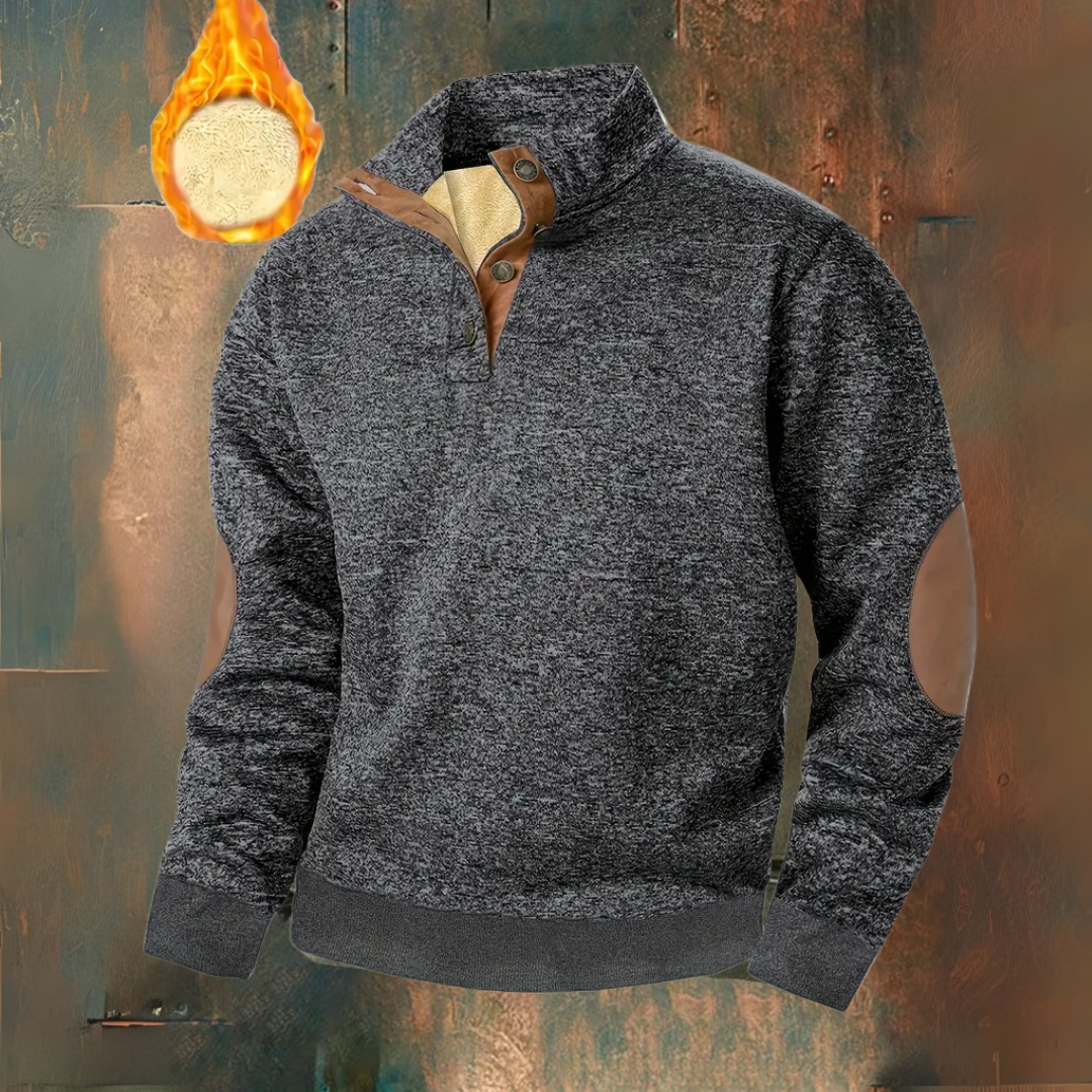 Sweat polaire chaud avec fermeture à boutons