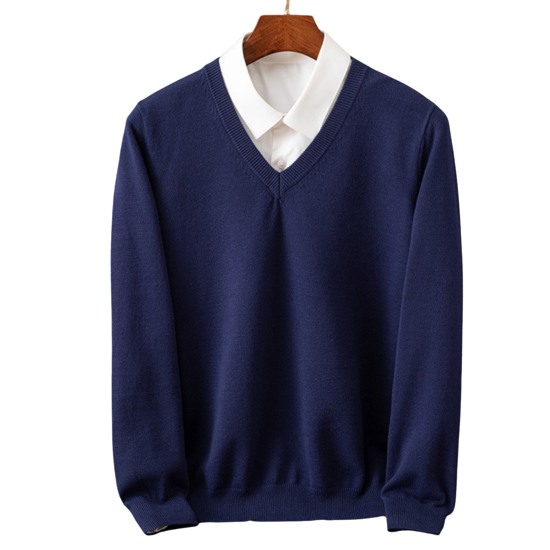Bexford | Pull V-Neck en Cachemire Pur pour Hommes