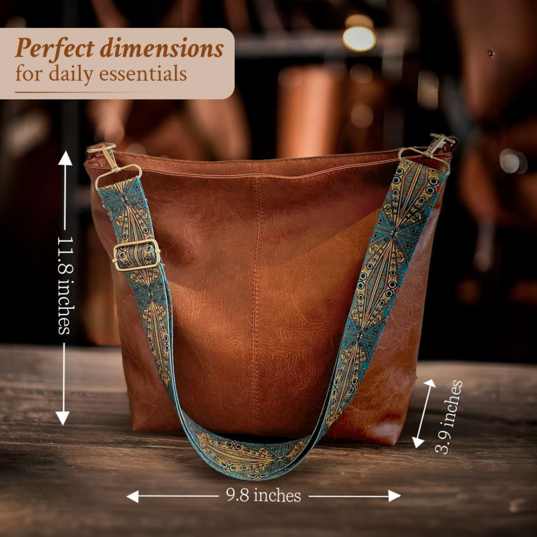 Linda - Vintage Charm Vegan Leather Shoulder Bag