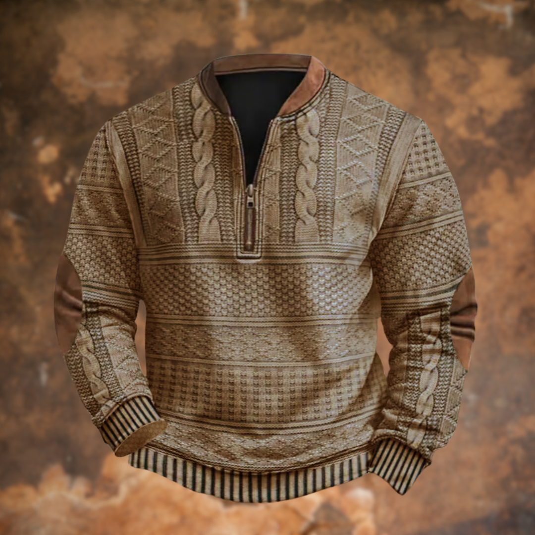 Jürgen – Pull en tricot avec détail de fermeture éclair