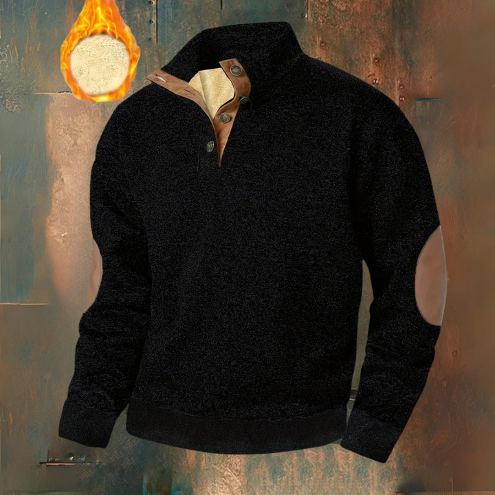 Sweat polaire chaud avec fermeture à boutons