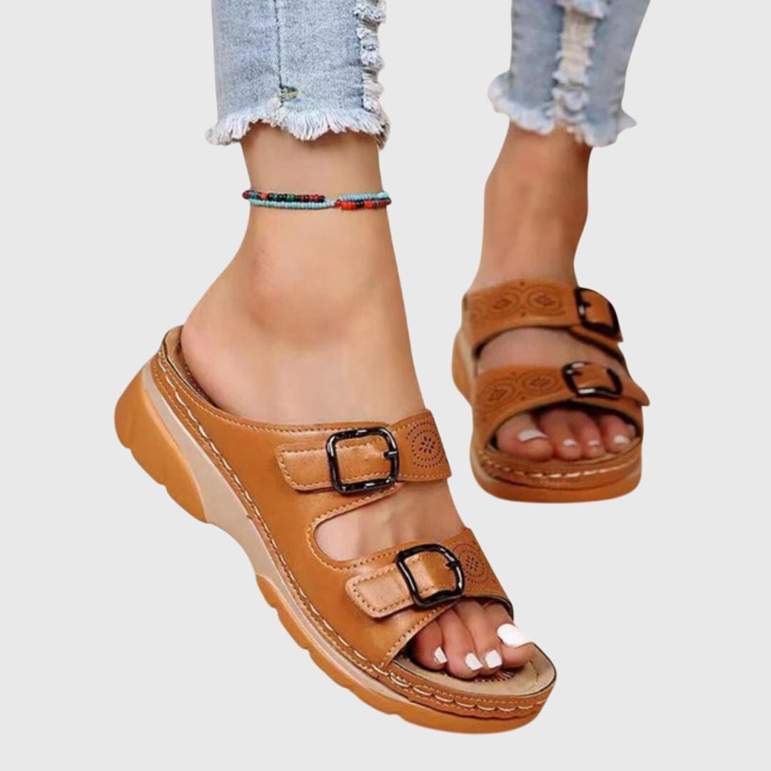 DIORA | COMFORT VEGAN LEATHER SANDALS