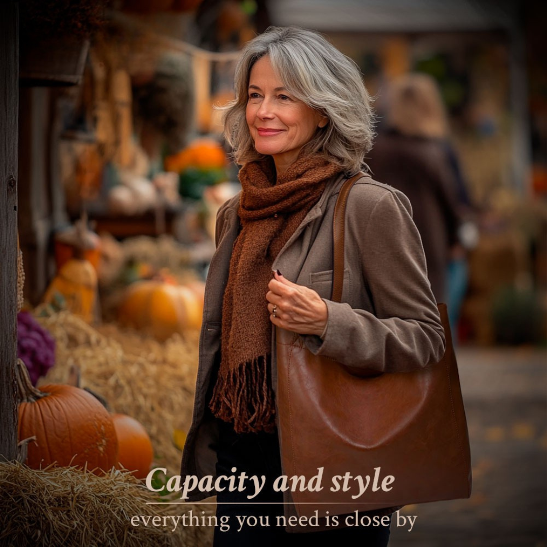 Carol - Modern Chic Vegan Leather Tote Bag