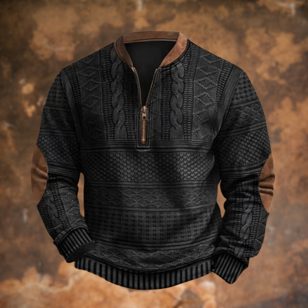 Jürgen – Pull en tricot avec détail de fermeture éclair
