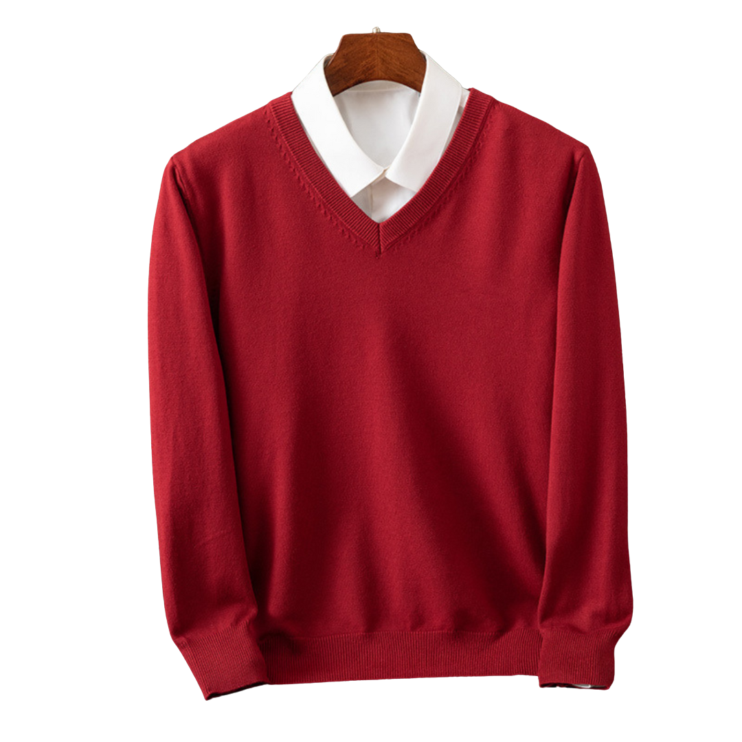 Bexford | Pull V-Neck en Cachemire Pur pour Hommes
