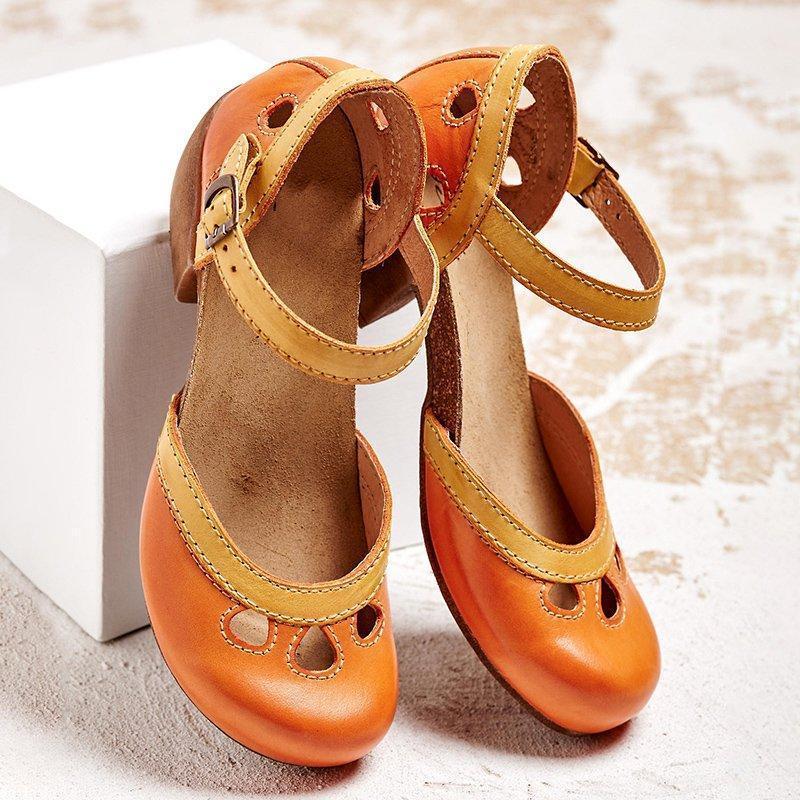 Laisy - Orthopedic sandals with a low heel