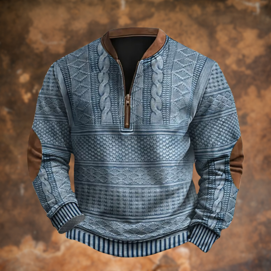 Jürgen – Pull en tricot avec détail de fermeture éclair