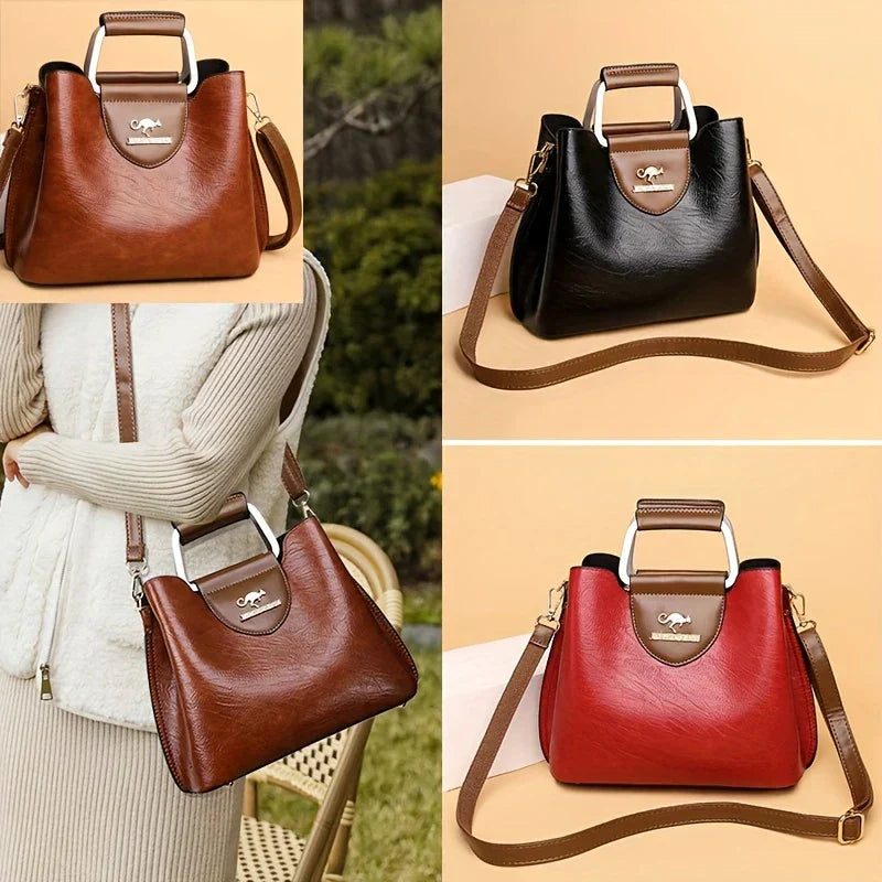 Isabella - Chic Vegan Leather Bucket Bag