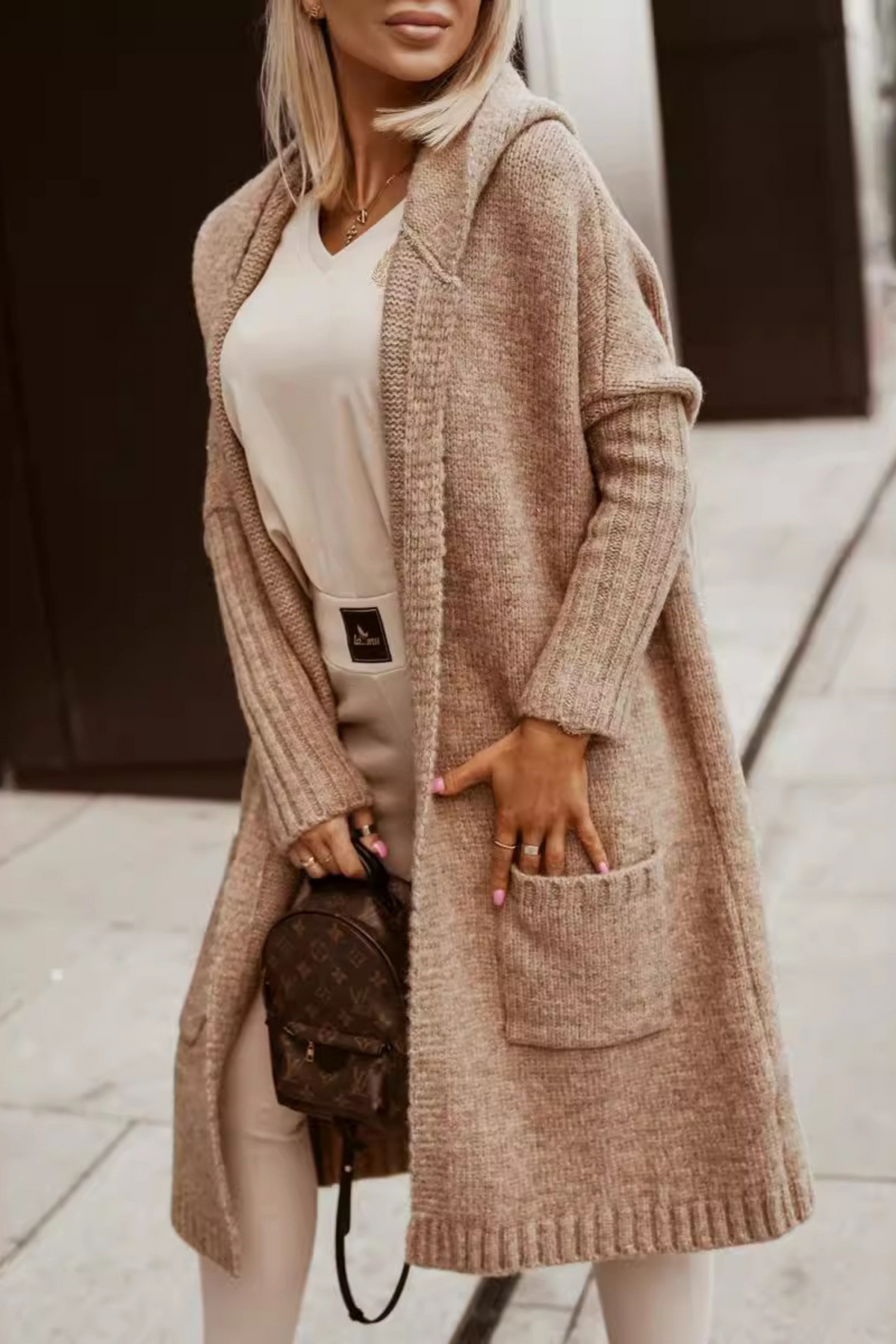 Avencea - Veste en maille longue pour femmes