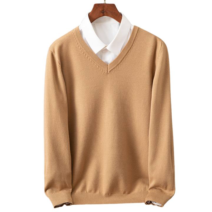 Bexford | Pull V-Neck en Cachemire Pur pour Hommes