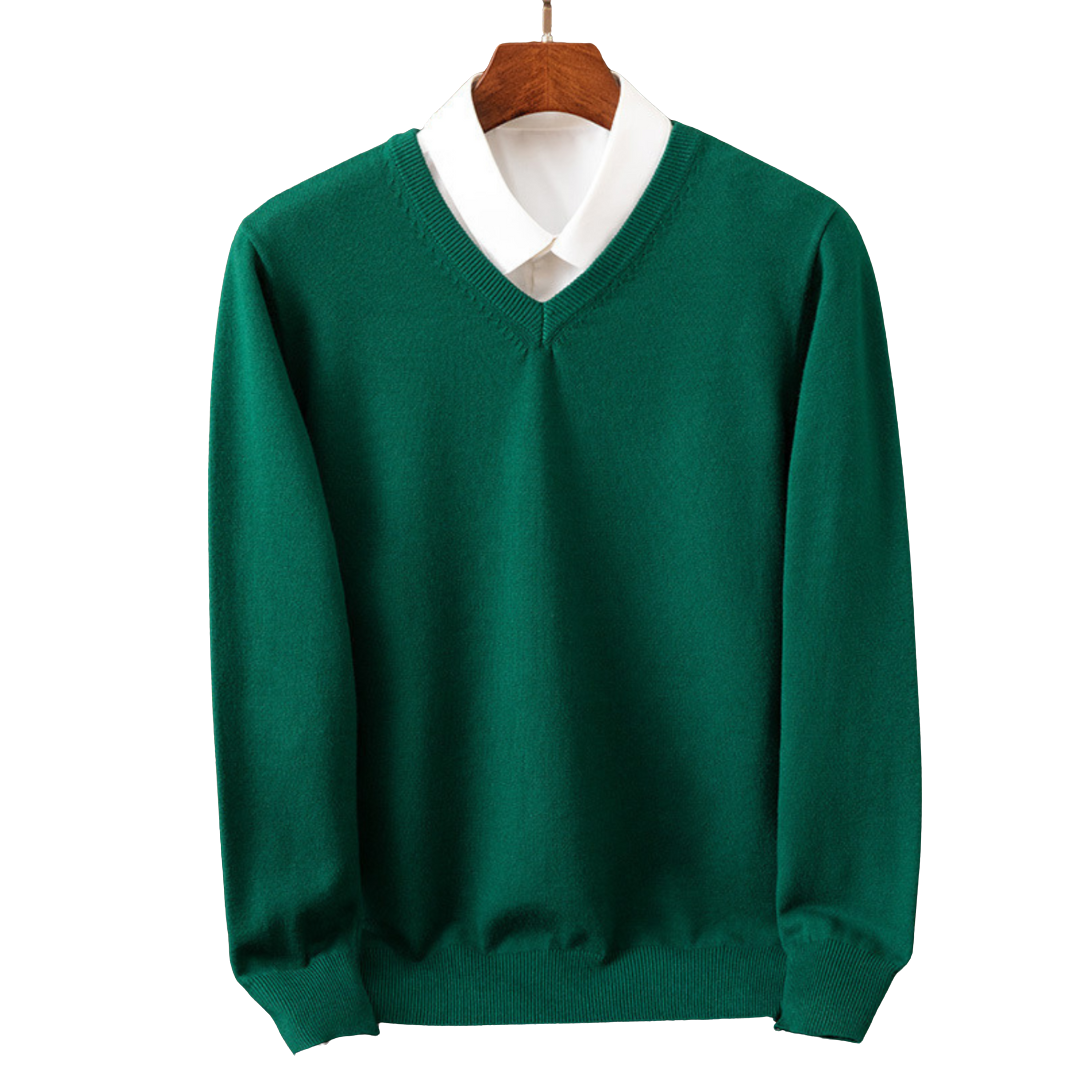 Bexford | Pull V-Neck en Cachemire Pur pour Hommes