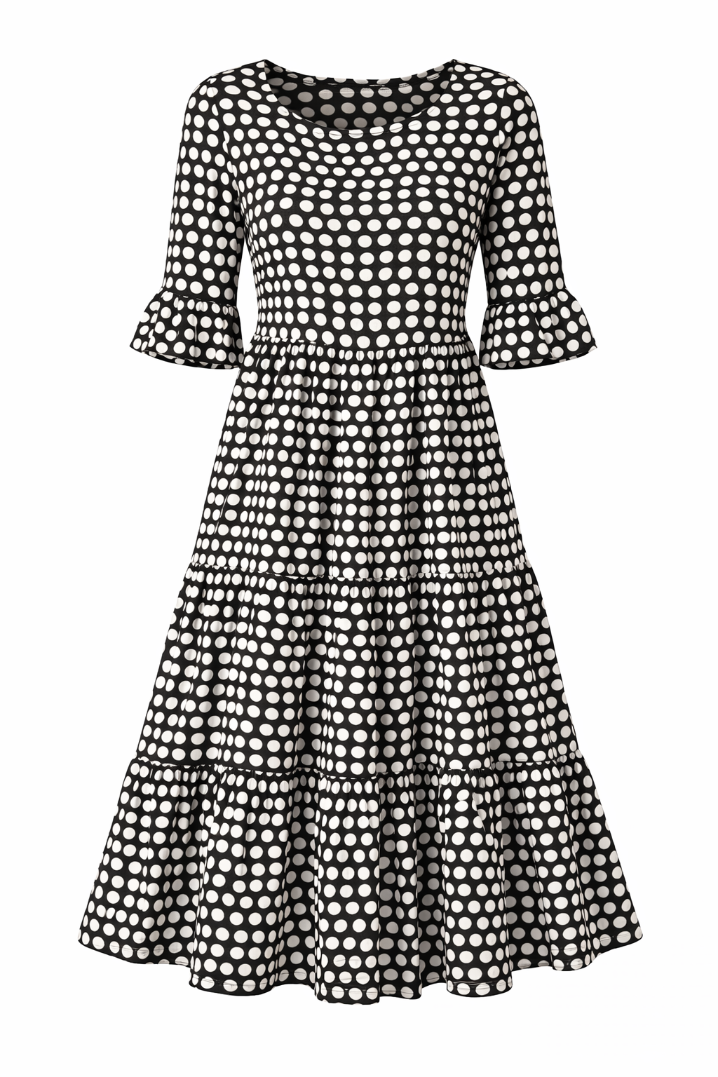 Zerelle | Short Sleeve Midi Dress
