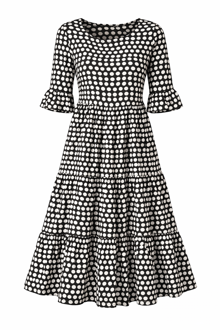Zerelle | Short Sleeve Midi Dress