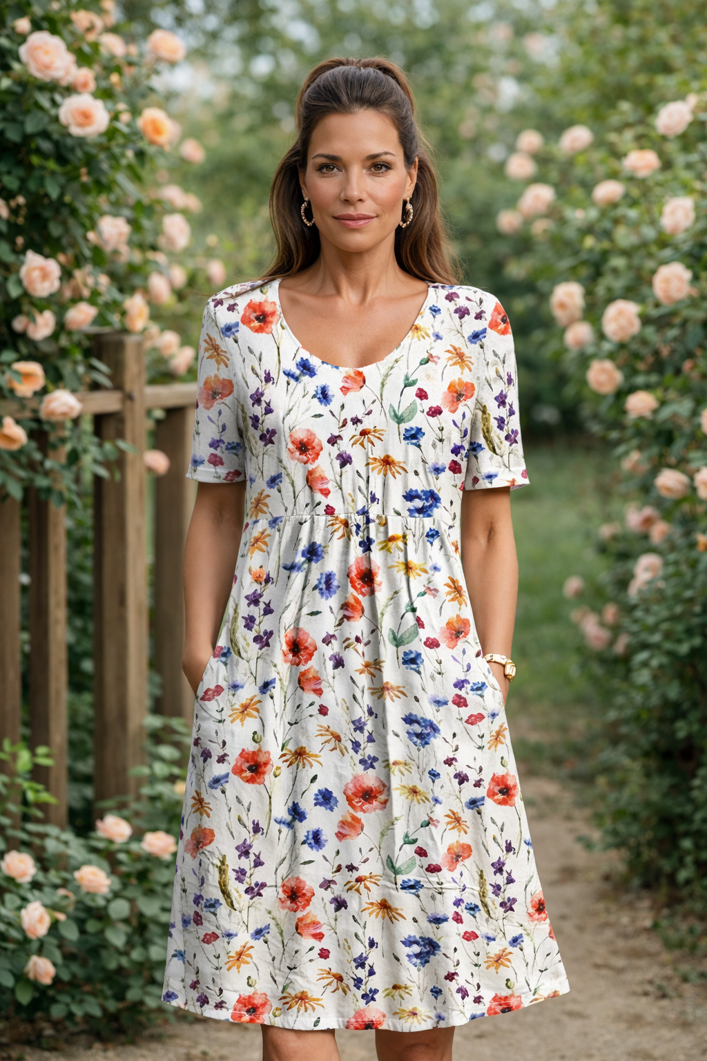 MARIANNE | ELEGANT DRESS WITH TUMMY COVERAGE
