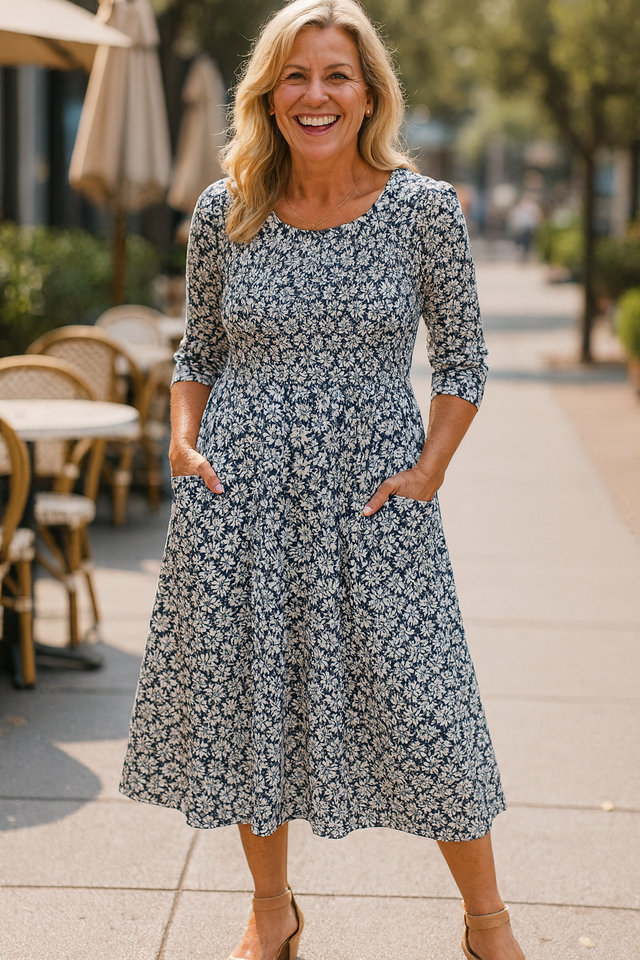 Meliora | Everyday Elegance Midi Dress – Flattering Comfort, Timeless Confidence (S-5XL)