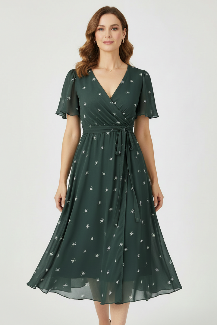 LAVINA – Vibrant Boho Midi Dress