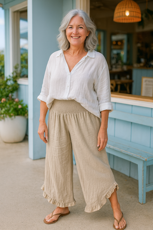Tavina | Linen-Look Ease Pants