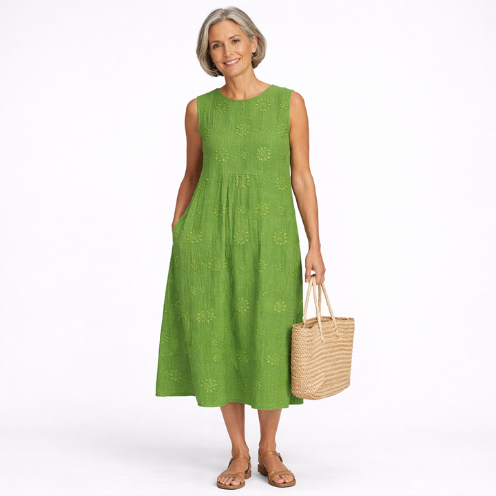 Sara | Patterned Midi Dress